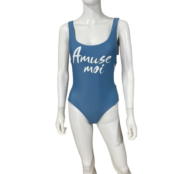 Amuse Society Blue One Piece Swimsuit - Picture 1 of 7